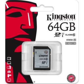 Карта памяти SDXC 64GB Kingston Class 10 UHS-I 45MB/s Карта памяти SDXC 64GB Kingston Class 10 UHS-I 45MB/s