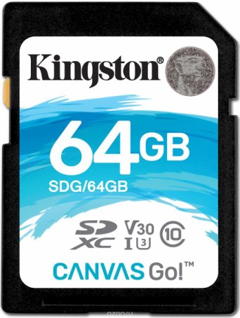 Kingston SDXC Canvas Go! UHS-I Class U3 64GB карта памяти Kingston SDXC Canvas Go! UHS-I Class U3 64GB карта памяти