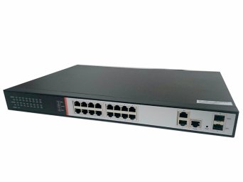 16-портовый умный PoE свитч IVUE-PS20-2F16C 16-портовый умный PoE свитч IVUE-PS20-2F16C