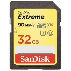 Карта памяти SDHC 32GB SanDisk Class 10 Extreme V30 UHS-1 U3 90MB/s Карта памяти SDHC 32GB SanDisk Class 10 Extreme V30 UHS-1 U3 90MB/s