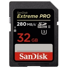 Карта памяти SDHC 32GB SanDisk Class 10 Extreme Pro UHS-II 280/250MB/s Карта памяти SDHC 32GB SanDisk Class 10 Extreme Pro UHS-II 280/250MB/s 