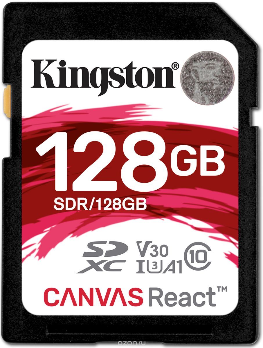 Kingston SDXC Canvas React UHS-I Class U3 128GB карта памяти Kingston SDXC Canvas React UHS-I Class U3 128GB карта памяти