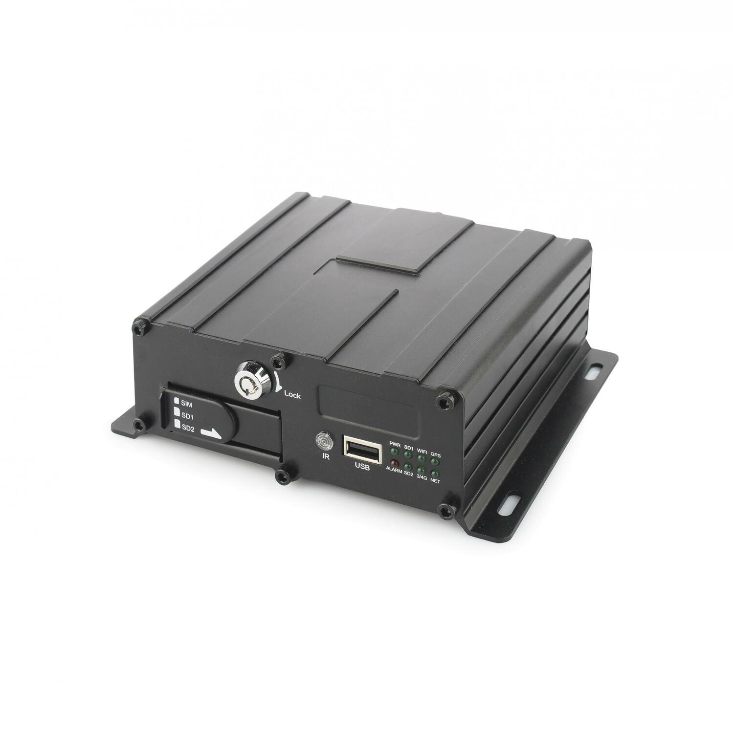 Видеорегистратор ASV-RF05 (HD, 2SD, GPS, Wi-Fi, 3G, Ethernet, USB, RF04play, Wialon и CMSV6)